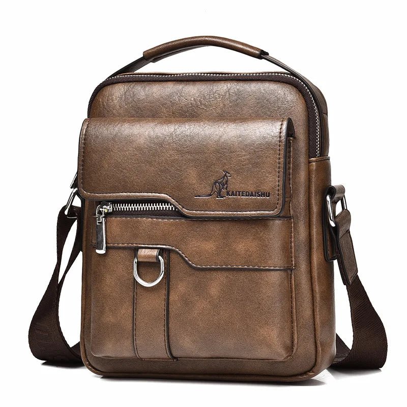 Luxury Brand Vintage Messenger Men Leather Shoulder Small Crossbody Bag Male Side Bag Office Business Handbag - My Web Bazaar