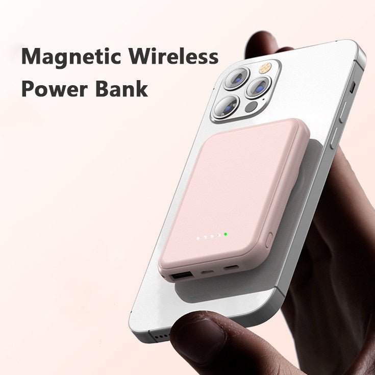 Mini Fast Charging Magnetic Wireless Power Bank | 5000mAh Portable Charger with LED Display - My Web Bazaar