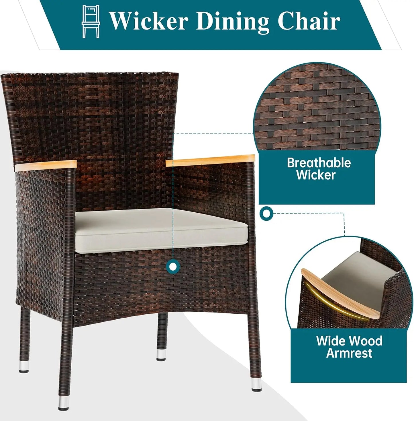 • Stylish outdoor seating for café or terrace