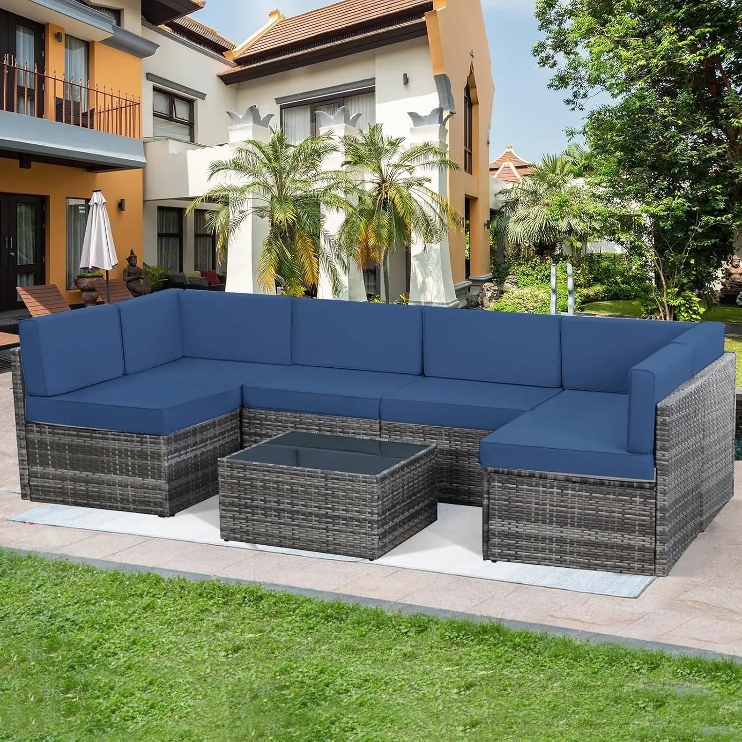 • Modular backyard lounge furniture