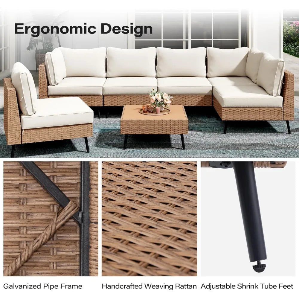 7-piece outdoor sofa set for patio conversation area