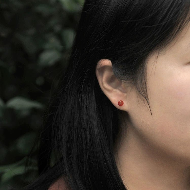 Nanhongshan Tianglinglong 18K Gold Ear - Ring Clip with Jade Emerald - My Web Bazaar