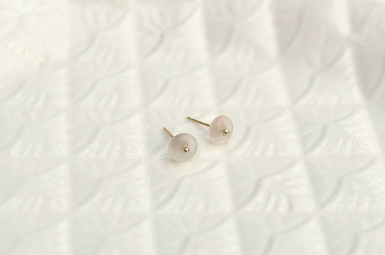 Nanhongshan Tianglinglong 18K Gold Ear - Ring Clip with Jade Emerald - My Web Bazaar