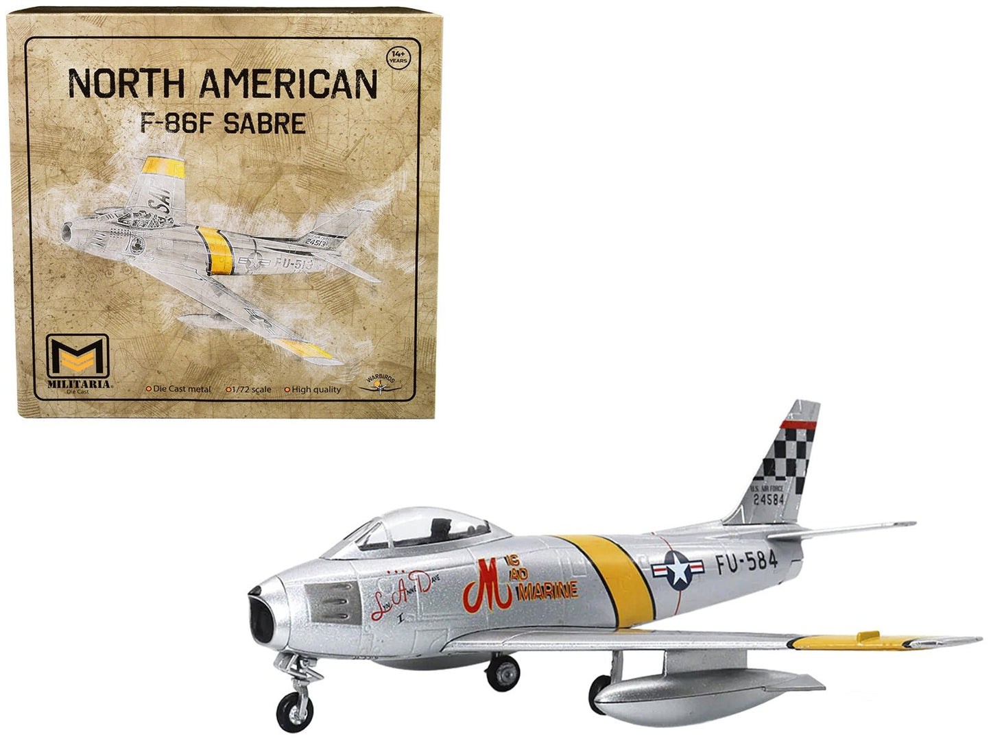North American F - 86F Sabre Diecast Model | US Air Force 1/72 - My Web Bazaar