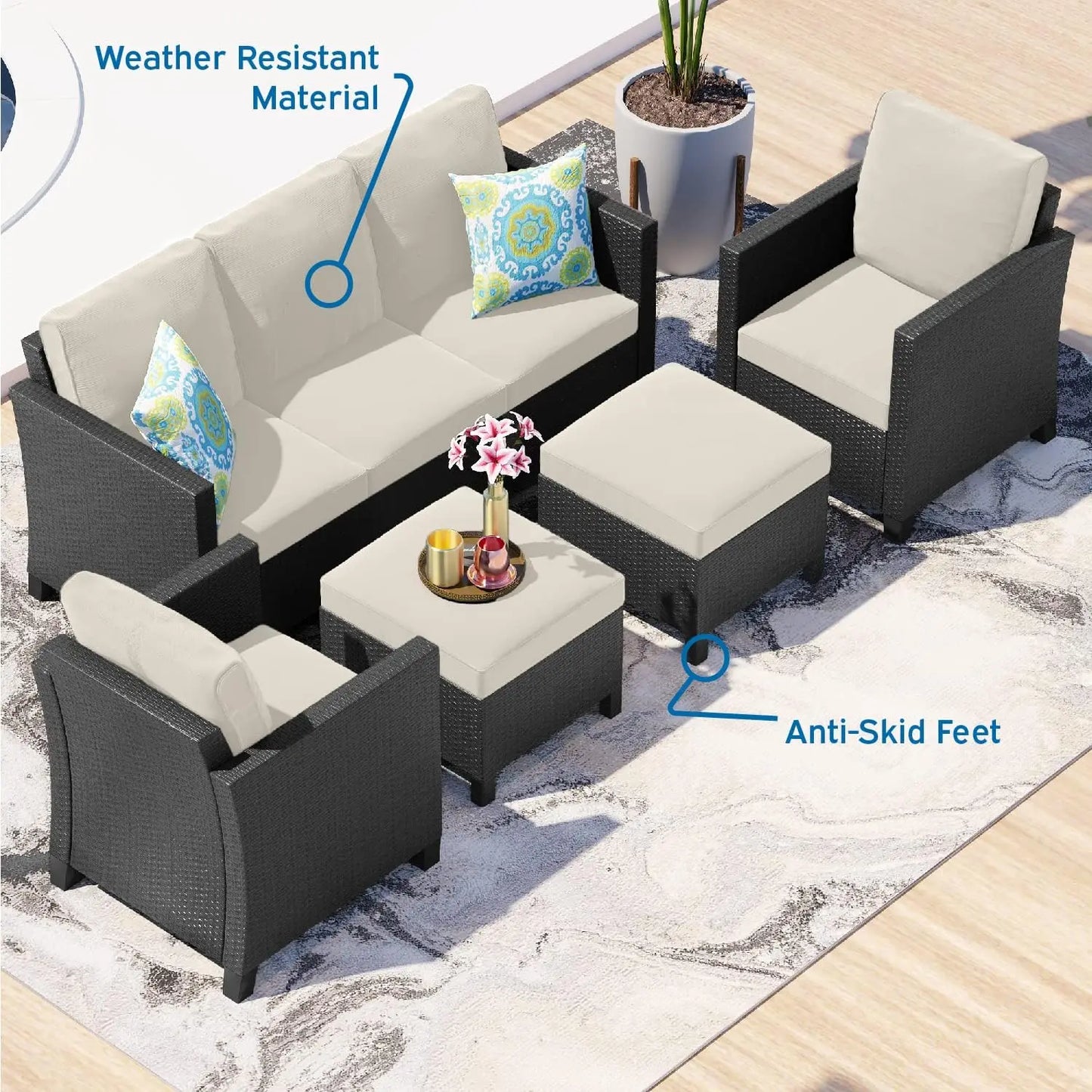 • Outdoor patio set with coffee table
