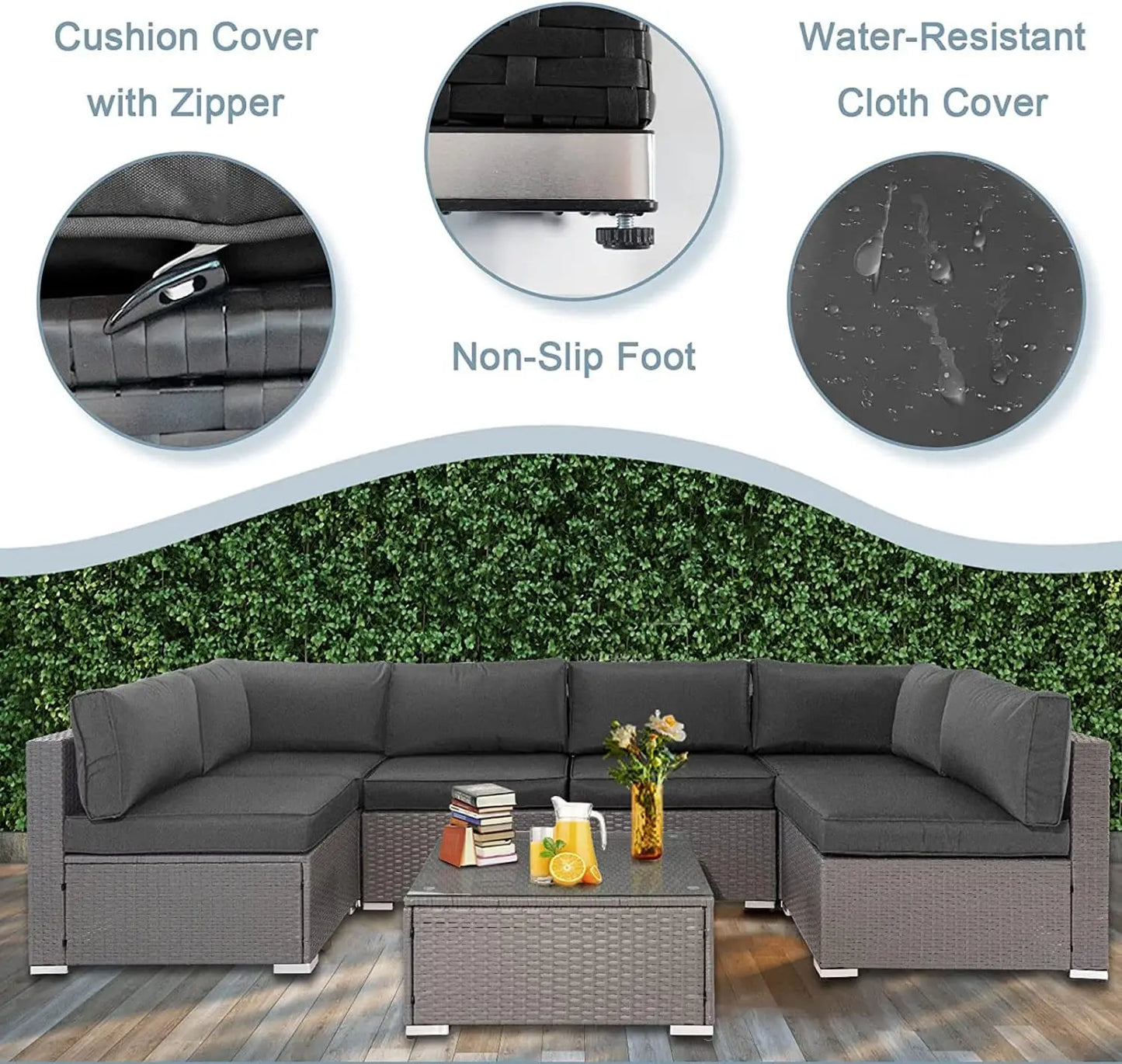 • Modular outdoor sofa for patio