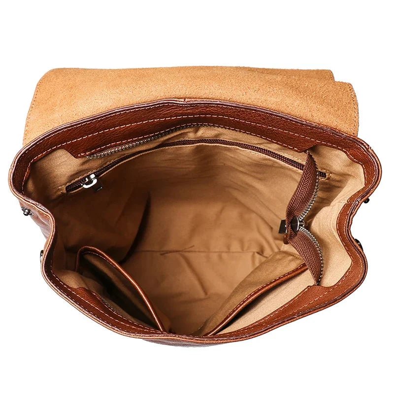 Real Leather Vintage Women Backpack | High Quality Travel Bag - My Web Bazaar