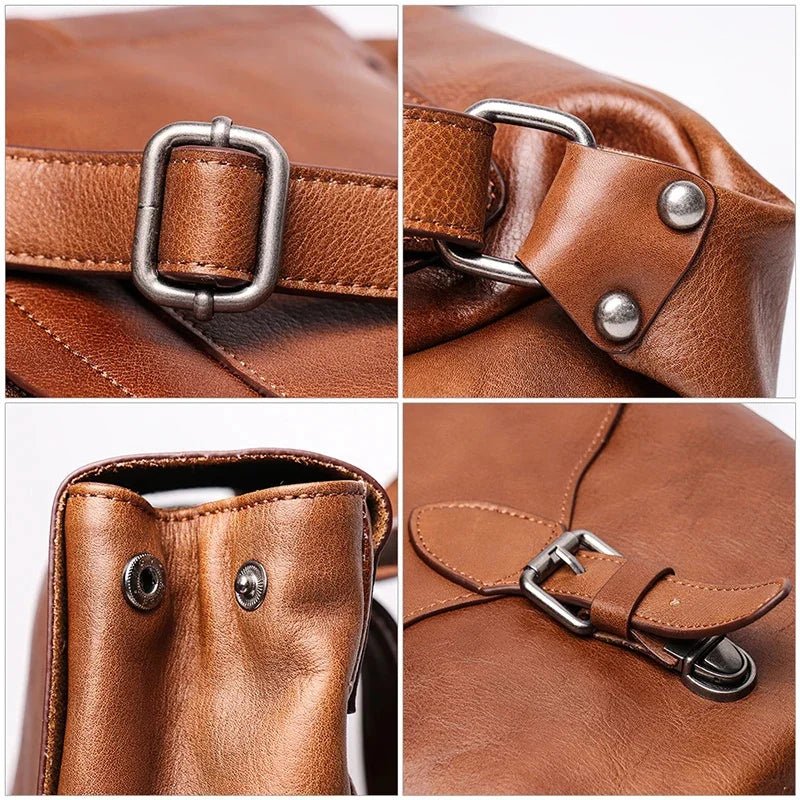 Real Leather Vintage Women Backpack | High Quality Travel Bag - My Web Bazaar