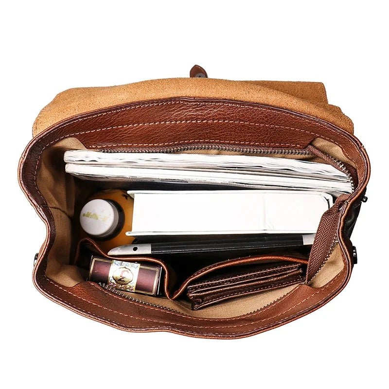 Real Leather Vintage Women Backpack | High Quality Travel Bag - My Web Bazaar