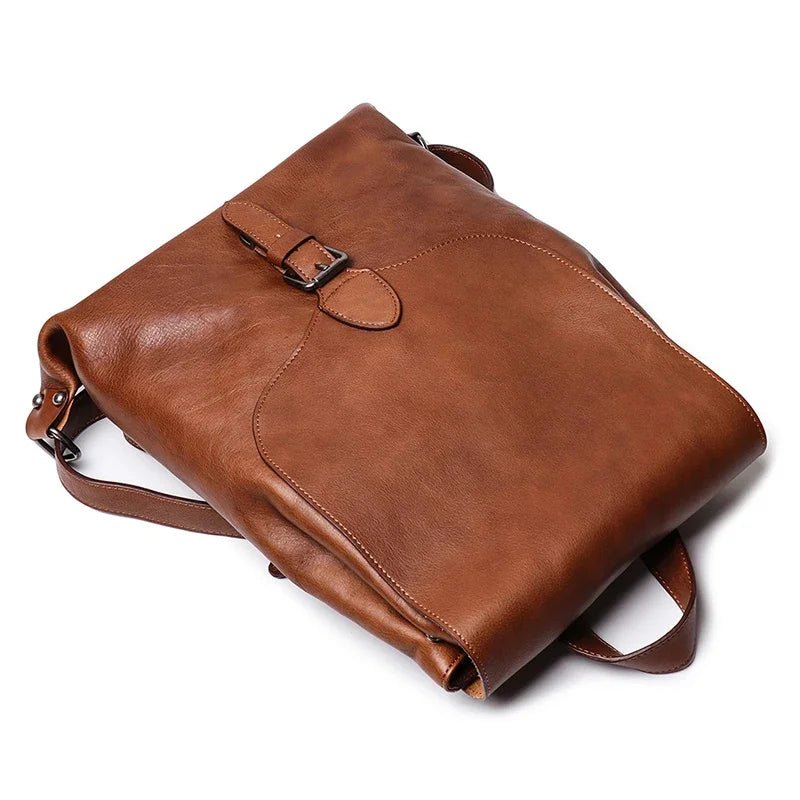 Real Leather Vintage Women Backpack | High Quality Travel Bag - My Web Bazaar