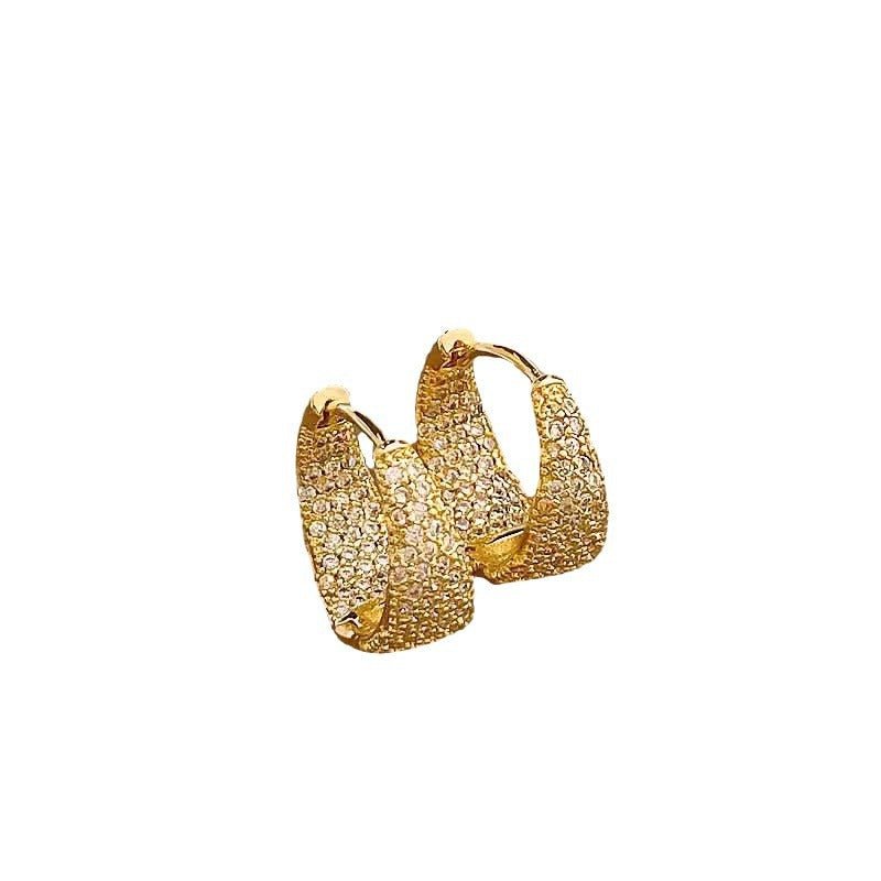 Retro Two - Tone Geometric Ring | Stylish Engraved Design - My Web Bazaar