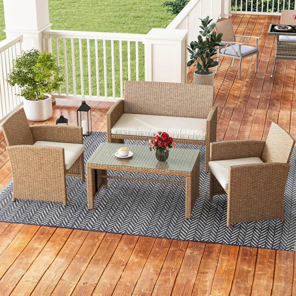 • All-weather wicker furniture set