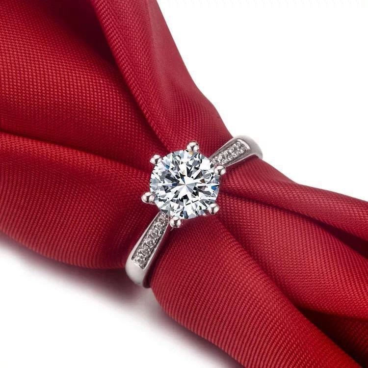 Stunning 925 Sterling Silver Diamond Ring | Retro Luxe Design - My Web Bazaar