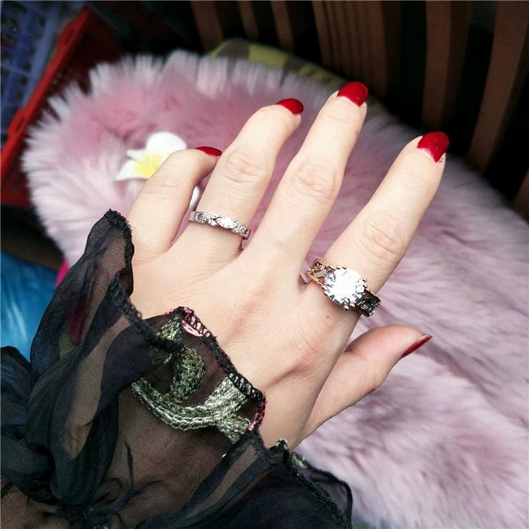 Stunning 925 Sterling Silver Diamond Ring | Retro Luxe Design - My Web Bazaar