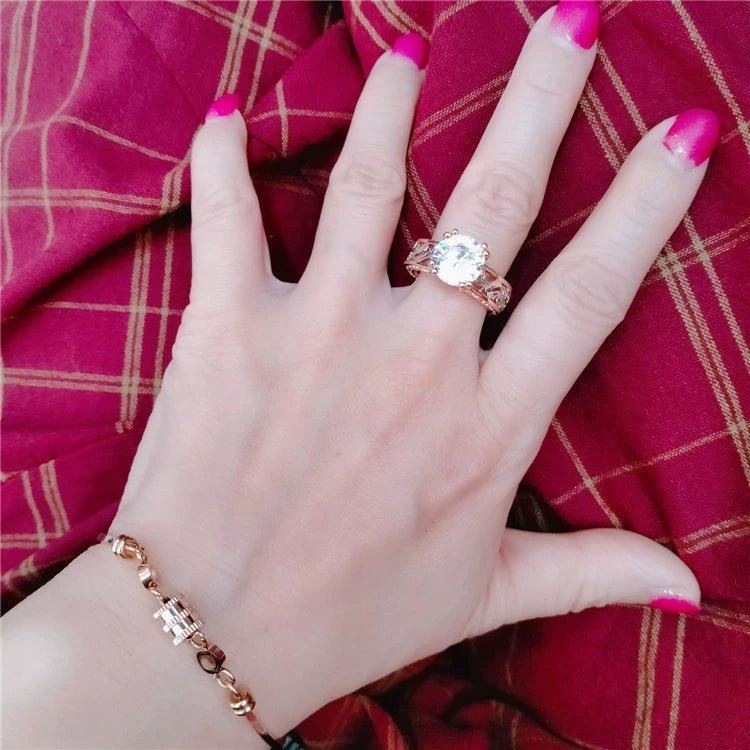 Stunning 925 Sterling Silver Diamond Ring | Retro Luxe Design - My Web Bazaar