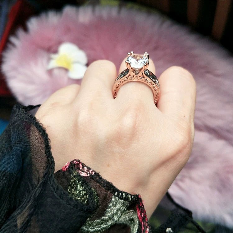 Stunning 925 Sterling Silver Diamond Ring | Retro Luxe Design - My Web Bazaar