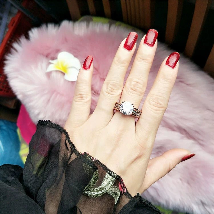 Stunning 925 Sterling Silver Diamond Ring | Retro Luxe Design - My Web Bazaar