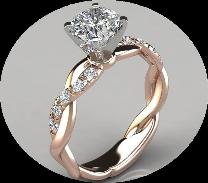 Stunning 925 Sterling Silver Diamond Ring | Retro Luxe Design - My Web Bazaar