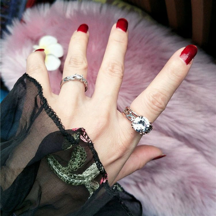 Stunning 925 Sterling Silver Diamond Ring | Retro Luxe Design - My Web Bazaar