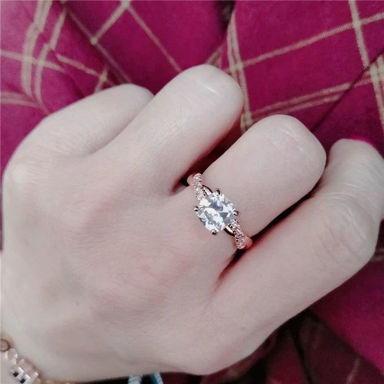 Stunning 925 Sterling Silver Diamond Ring | Retro Luxe Design - My Web Bazaar