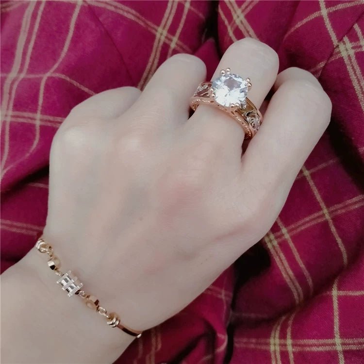Stunning 925 Sterling Silver Diamond Ring | Retro Luxe Design - My Web Bazaar