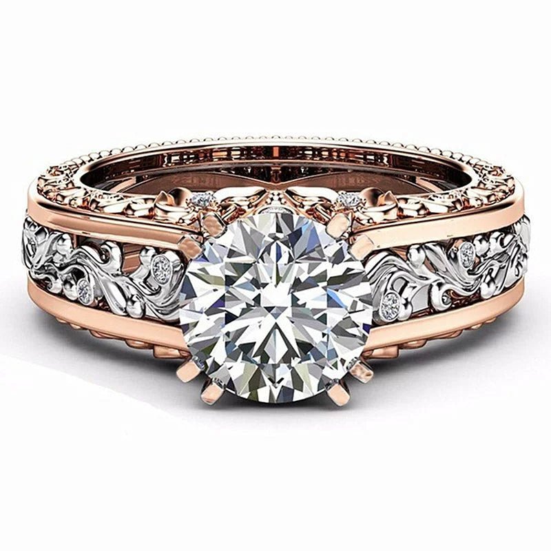 Stunning 925 Sterling Silver Diamond Ring | Retro Luxe Design - My Web Bazaar