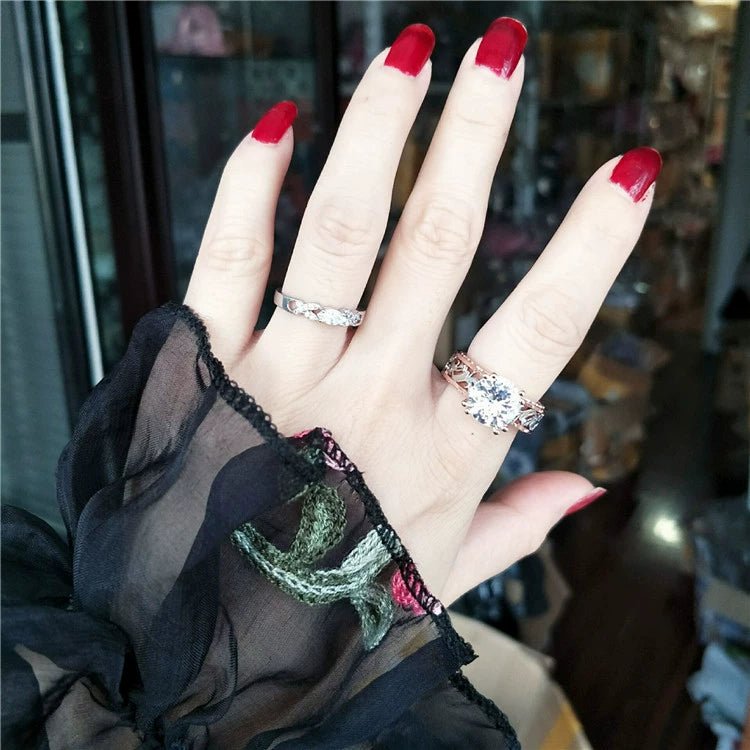 Stunning 925 Sterling Silver Diamond Ring | Retro Luxe Design - My Web Bazaar