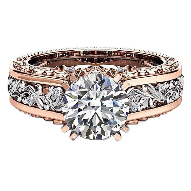 Stunning 925 Sterling Silver Diamond Ring | Retro Luxe Design - My Web Bazaar