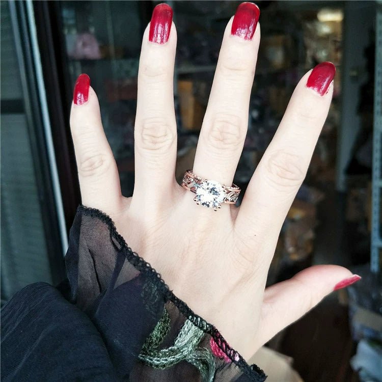 Stunning 925 Sterling Silver Diamond Ring | Retro Luxe Design - My Web Bazaar