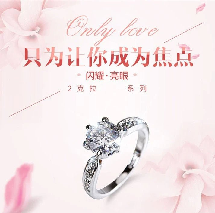 Stunning 925 Sterling Silver Diamond Ring | Retro Luxe Design - My Web Bazaar