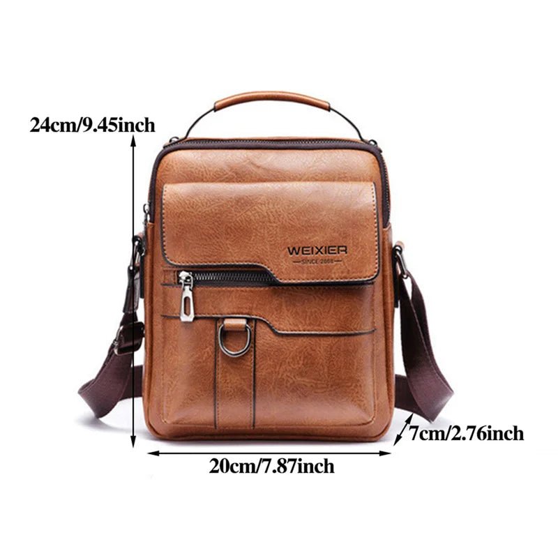 Stylish PU Leather Shoulder Bag | Business Retro Crossbody - My Web Bazaar