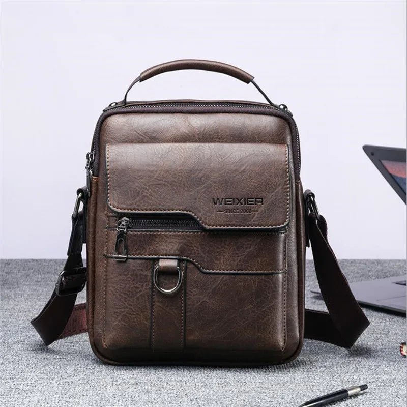 Stylish PU Leather Shoulder Bag | Business Retro Crossbody - My Web Bazaar