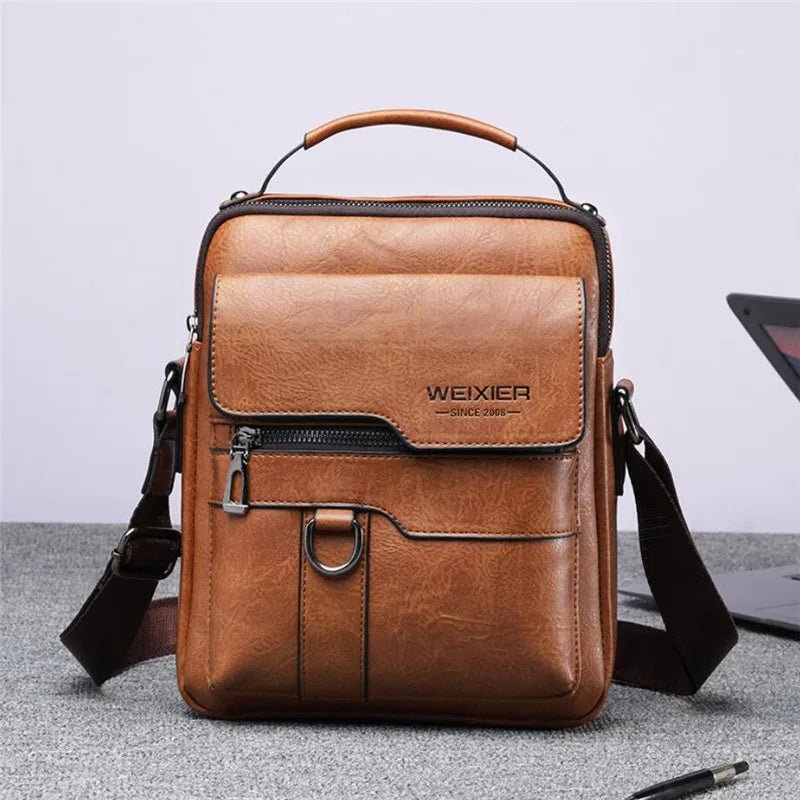 Stylish PU Leather Shoulder Bag | Business Retro Crossbody - My Web Bazaar