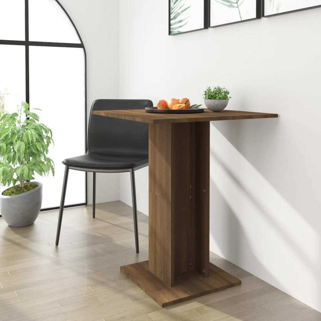 Stylish vidaXL Bistro Table | Elegant Brown Oak Design - My Web Bazaar