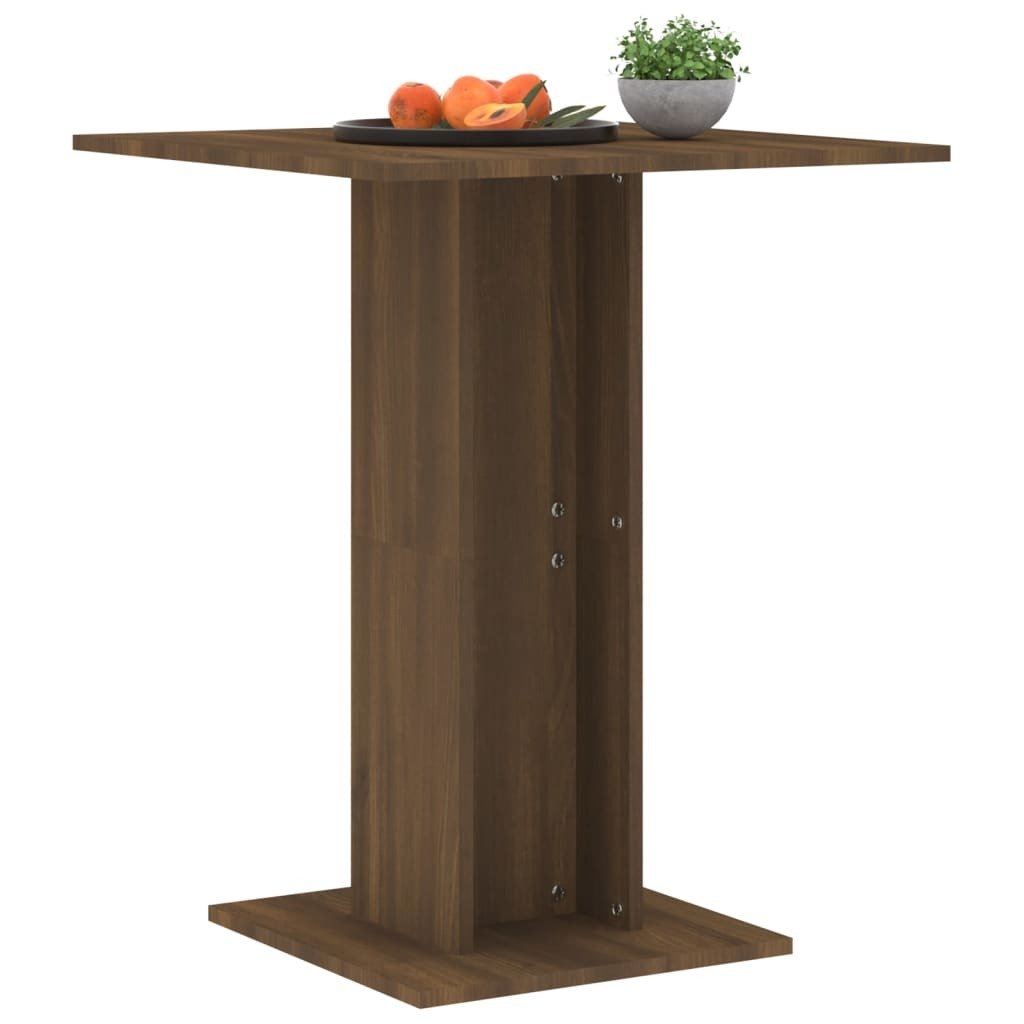 Stylish vidaXL Bistro Table | Elegant Brown Oak Design - My Web Bazaar