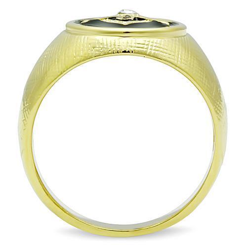 TK1403 Gold Stainless Steel Ring | Elegant Crystal Accessory - My Web Bazaar