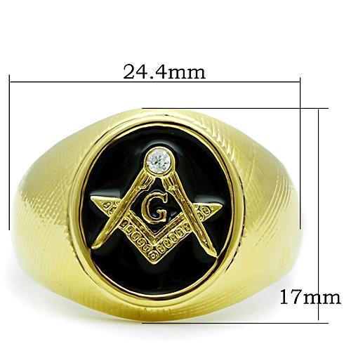 TK1403 Gold Stainless Steel Ring | Elegant Crystal Accessory - My Web Bazaar