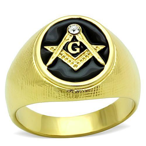 TK1403 Gold Stainless Steel Ring | Elegant Crystal Accessory - My Web Bazaar