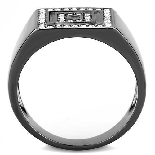 TK3220 Stainless Steel Ring | Elegant IP Light Black Design - My Web Bazaar
