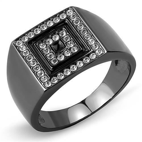 TK3220 Stainless Steel Ring | Elegant IP Light Black Design - My Web Bazaar