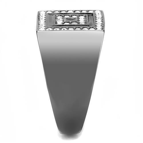 TK3220 Stainless Steel Ring | Elegant IP Light Black Design - My Web Bazaar