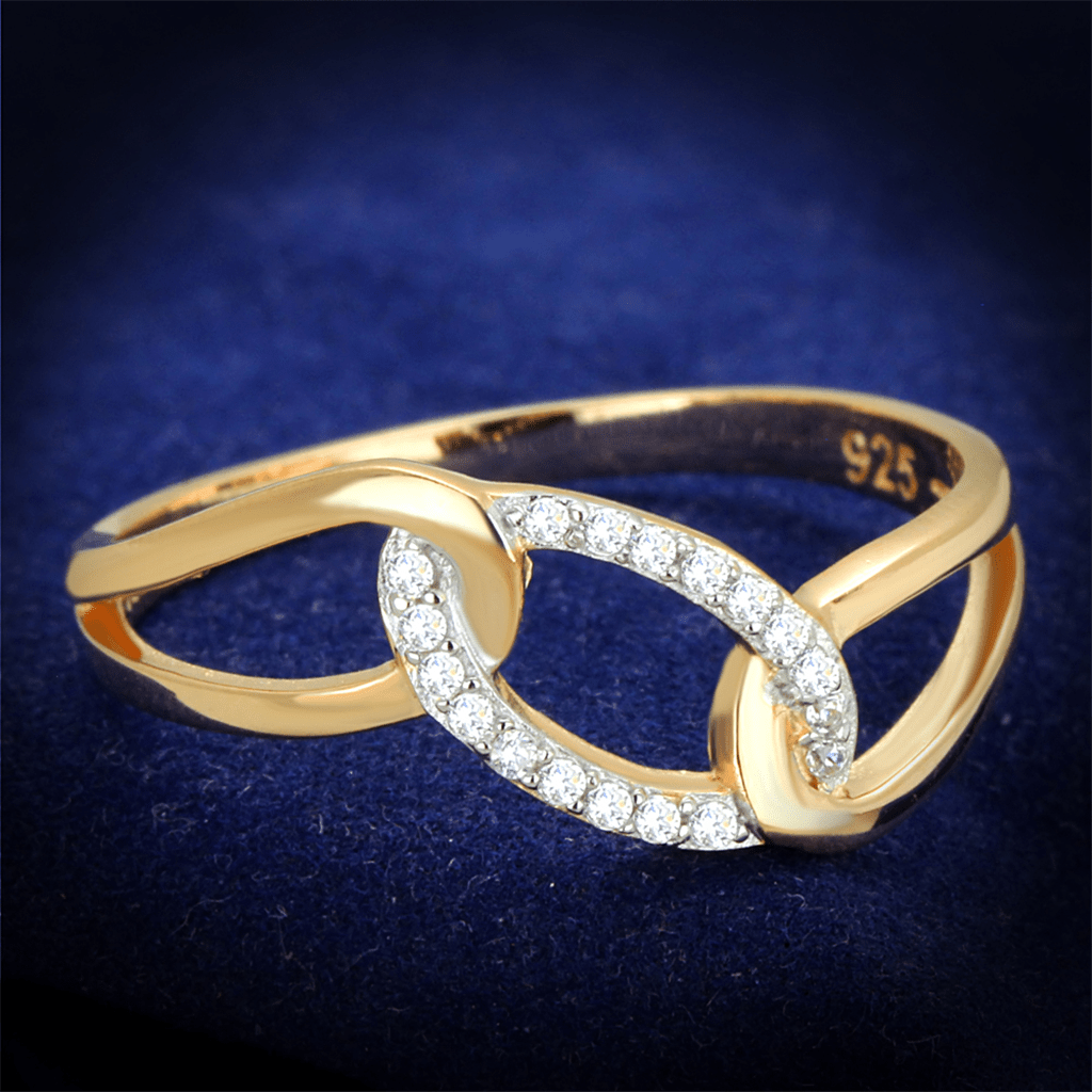 TS362 Rose Gold Rhodium Silver Ring | Sparkling AAA CZ Beauty - My Web Bazaar