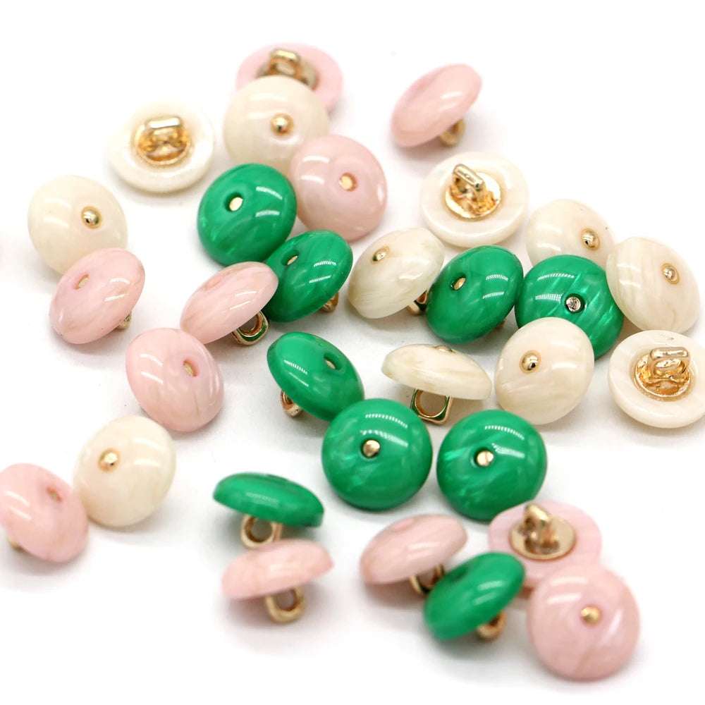Vibrant Pearl Buttons | HENGC 20Pcs Colorful Shank Designs - My Web Bazaar