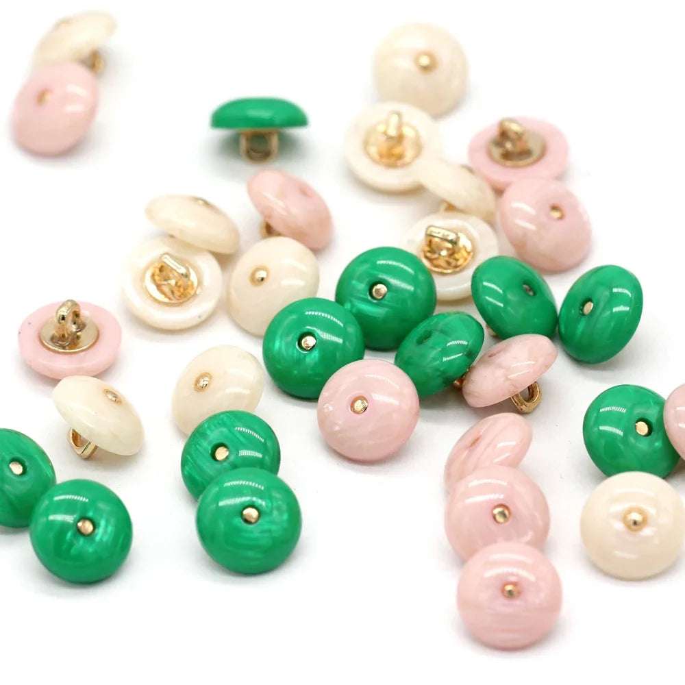 Vibrant Pearl Buttons | HENGC 20Pcs Colorful Shank Designs - My Web Bazaar