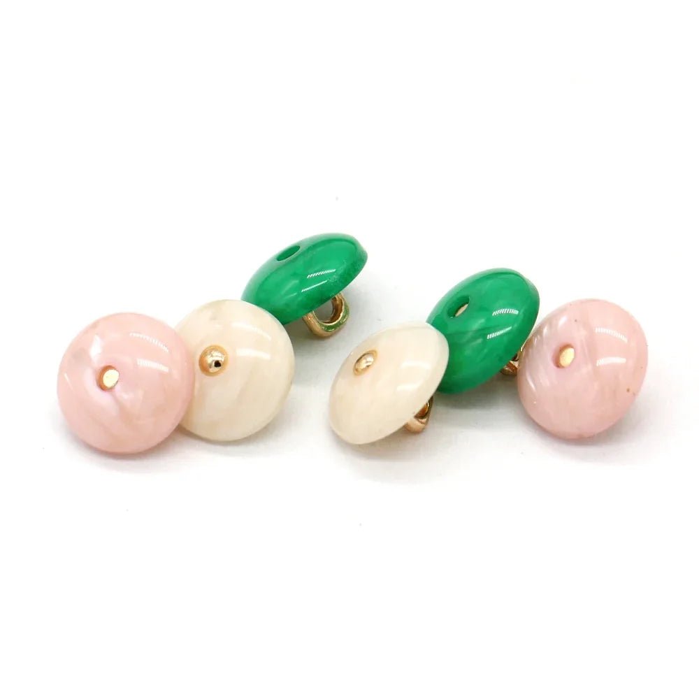 Vibrant Pearl Buttons | HENGC 20Pcs Colorful Shank Designs - My Web Bazaar