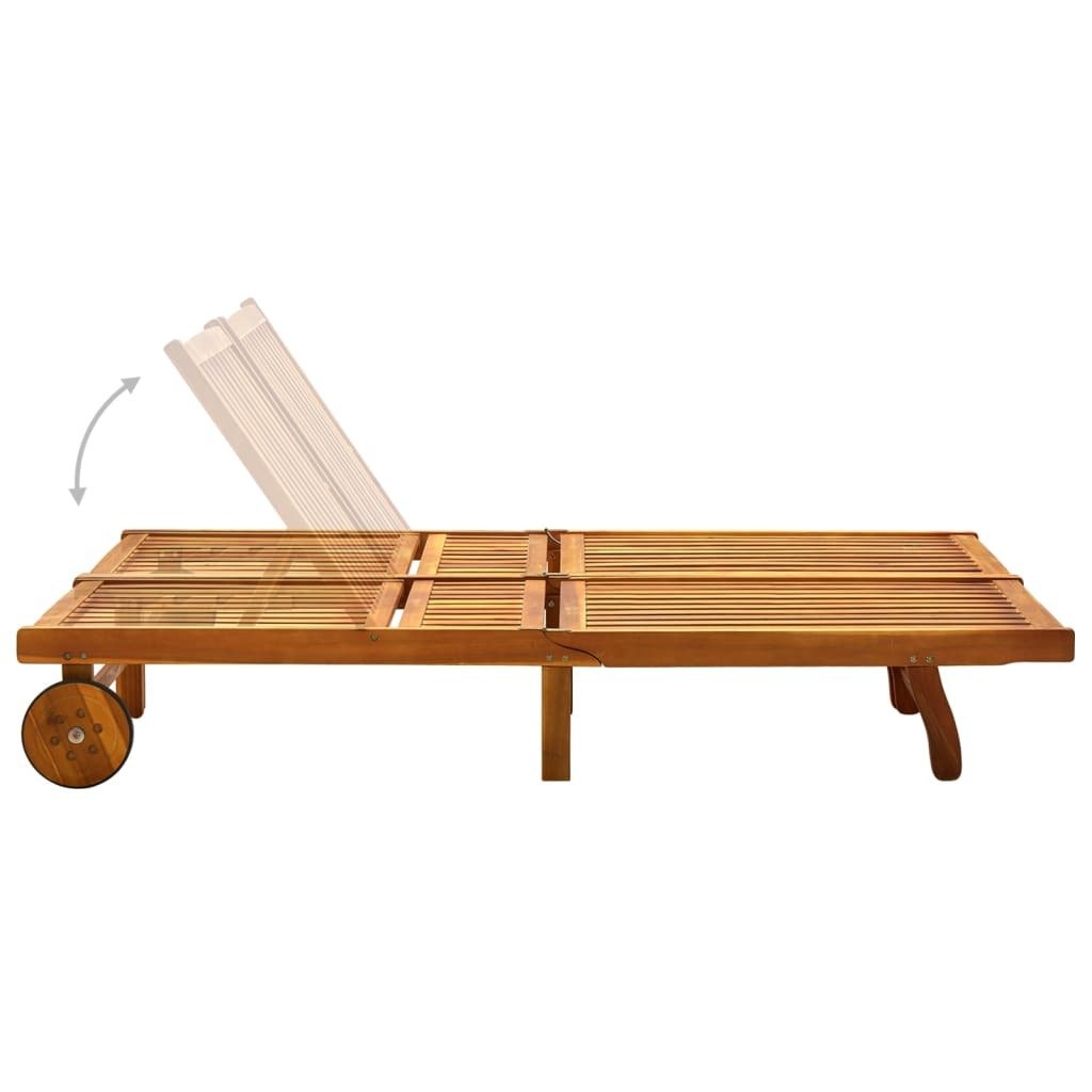 vidaXL 2 - Person Patio Sun Lounger | Solid Acacia Wood Comfort - My Web Bazaar