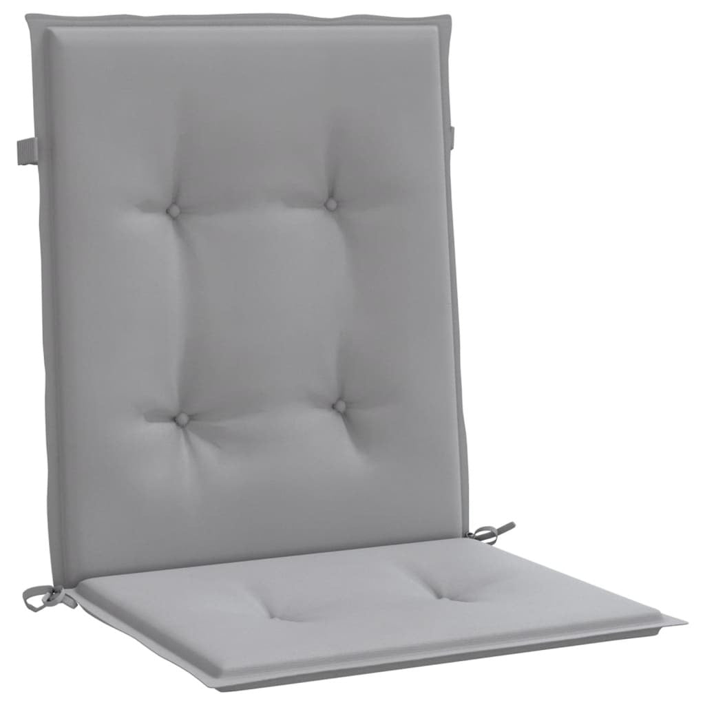 vidaXL Garden Lowback Chair Cushions | 6 pcs Gray Oxford Fabric - My Web Bazaar