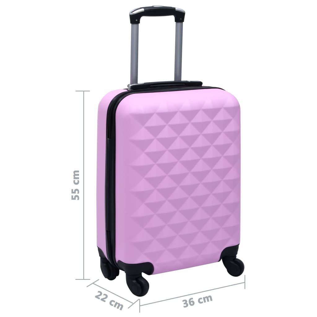 vidaXL Hardcase Trolley Pink ABS | Stylish Durable Luggage - My Web Bazaar
