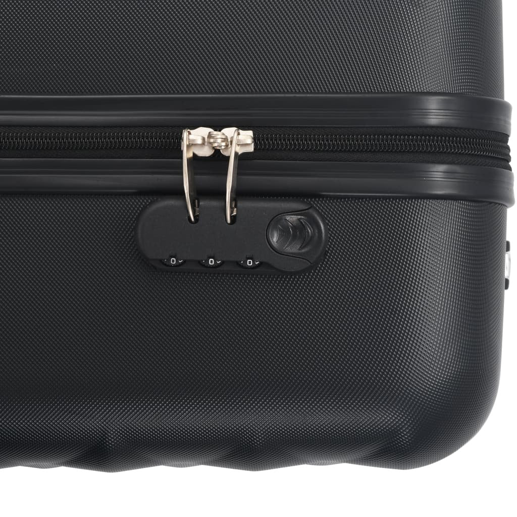 vidaXL Hardcase Trolley Set 3 Pcs | Durable Black ABS Design - My Web Bazaar