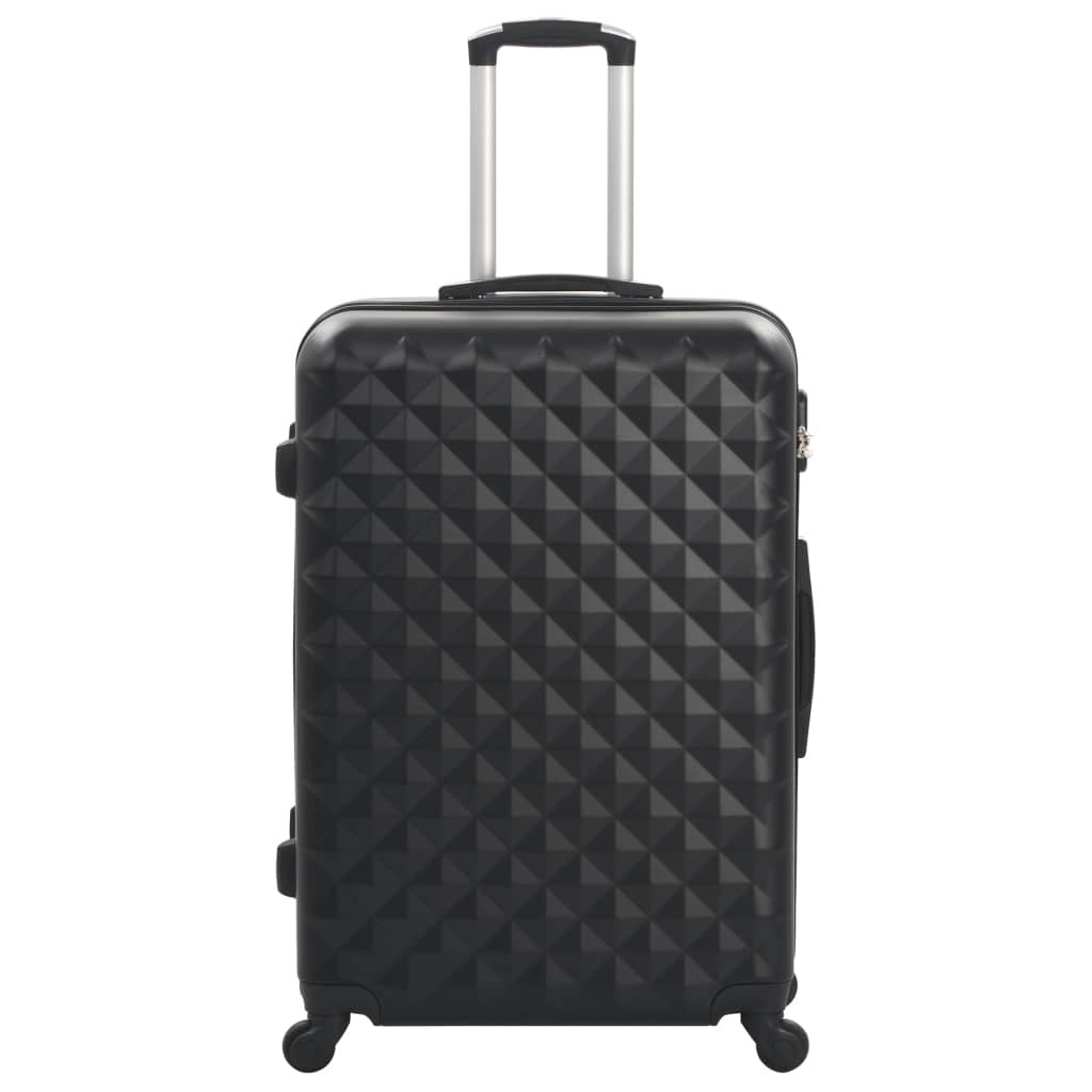 vidaXL Hardcase Trolley Set 3 Pcs | Durable Black ABS Design - My Web Bazaar